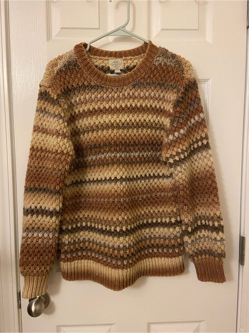 St. John’s Bay Brown Striped Chunky Knit Sweater